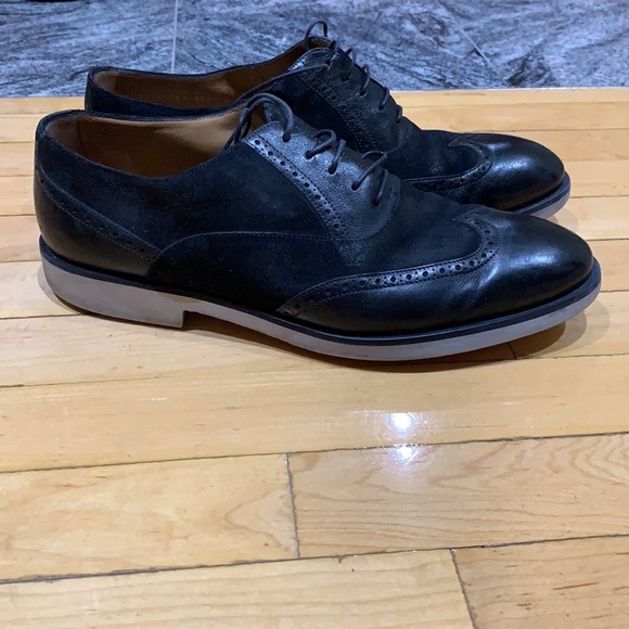 MENS HUGO BOSS SUEDE NAVY BLUE SIZE 10 - Picture 5 of 8